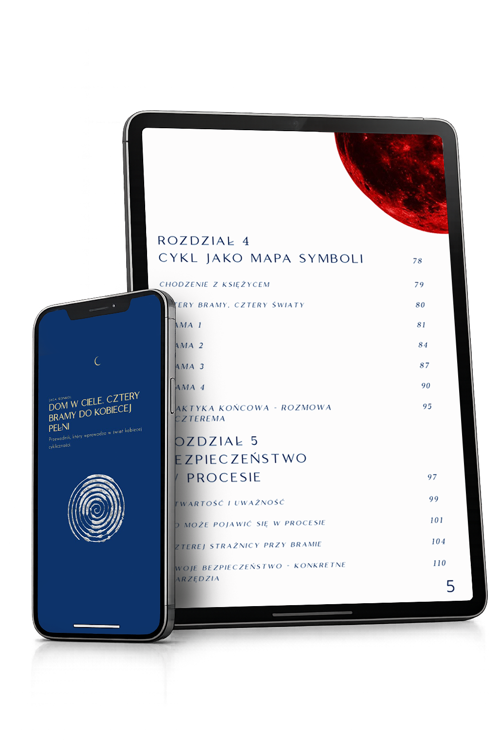 Mockup ebooka na telefonie i tablecie